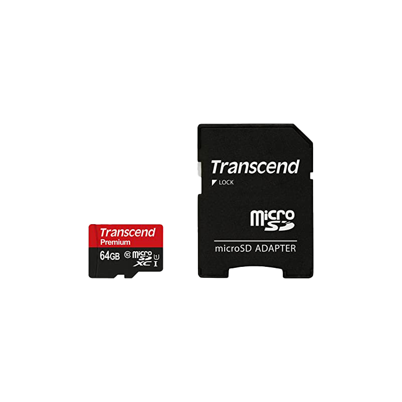 Carte mémoire Micro-SD 64 GB avec adaptateur