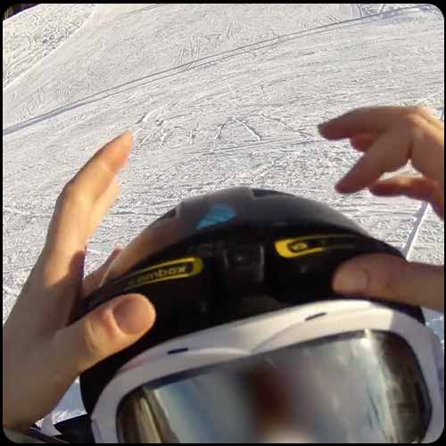 installing a cambox camera on a ski helmet